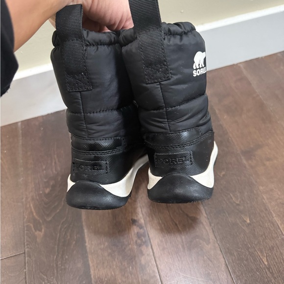 Sorel Kids Black and White Snow Boots - Picture 2 of 5